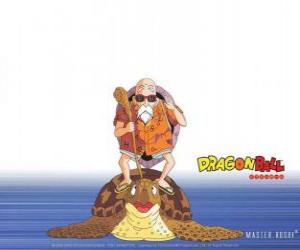 puzzel Master Roshi, Muten Roshi of Kame Sennin, de oude martial arts meester die treinen Son Goku en Krillin