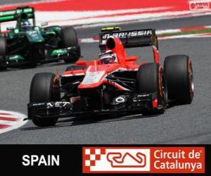 puzzel Max Chilton - Marussia - Circuit de Catalunya, Barcelona, 2013