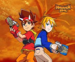 puzzel Max en Rex, twee van de protagonisten in Dinosaur King