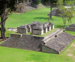puzzel Maya ruïnes van Copán, Honduras