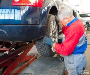 puzzel Mechanic van auto