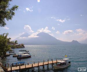 puzzel Meer van Atitlán, Guatemala