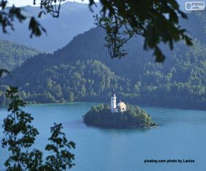 puzzel Meer van Bled, Slovenië