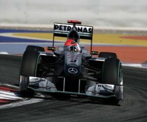puzzel Michael Schumacher - Mercedes - Bahrain 2010