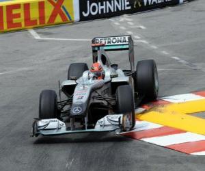 puzzel Michael Schumacher - Mercedes - Monte-Carlo 2010