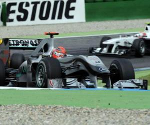 puzzel Michael Schumacher - Mercedes - Hockenheim 2010