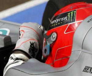 puzzel Michael Schumacher - Mercedes - Hongaarse Grand Prix 2010