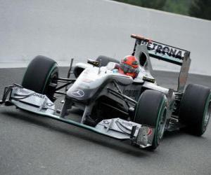 puzzel Michael Schumacher - Mercedes - Spa-Francorchamps 2010
