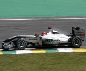 puzzel Michael Schumacher - Mercedes - Interlagos 2010