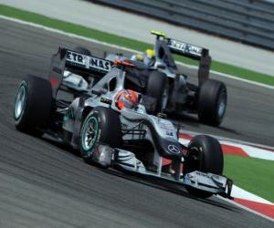 puzzel Michael Schumacher, Nico Rosberg, Istanbul 2010