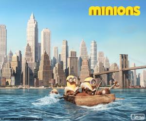 puzzel Minions aankomen in New York