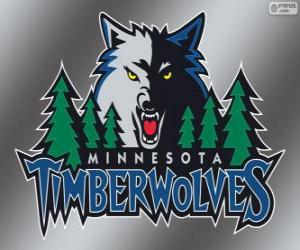 puzzel Minnesota Timberwolves logo, NBA-team. Northwest Division, Western Conference