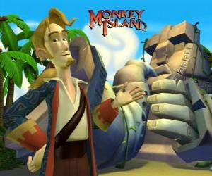 puzzel Monkey Island, een avontuur videospel. Guybrush Threepwood, een belangrijke speler