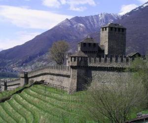 puzzel Montebello kasteel, Zwitserland