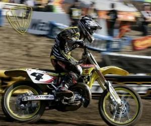 puzzel Motocross fiets met piloot