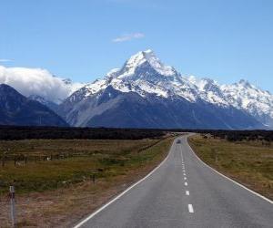 puzzel Mount Cook, Nieuw-Zeeland