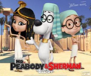 puzzel Mr. Peabody, Sherman en Penny in het oude Egypte