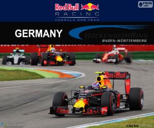 puzzel M.Verstappen, de Duitse Grand Prix 2016