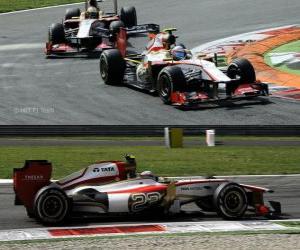 puzzel Narain Karthikeyan HRT 2012