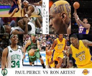 puzzel NBA Finals 2009-10, small forward, Paul Pierce (Celtics) vs Ron Artest (Lakers)