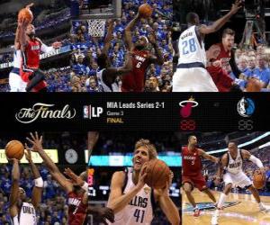 puzzel NBA Finals 2011, 3e wedstrijd, Miami Heat 88 - Dallas Mavericks 86