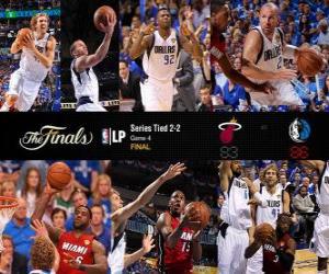 puzzel NBA Finals 2011, 4 e partij, Miami Heat 83 - Dallas Mavericks 86