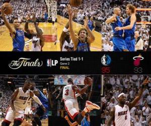 puzzel NBA Finals 2011, Game 2, Dallas Mavericks 95 - Miami Heat 93