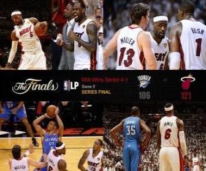 puzzel NBA Finals 2012, 5 th spel, Oklahoma City Thunder 106 - Miami Heat 121