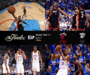 puzzel NBA Finals 2012, spel 2, Miami Heat 100 - Oklahoma City Thunder 96