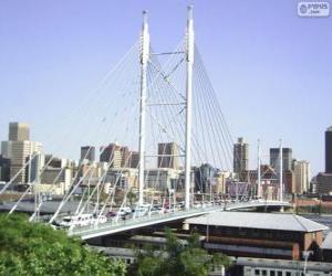 puzzel Nelson Mandela brug, Johannesburg, Zuid-Afrika