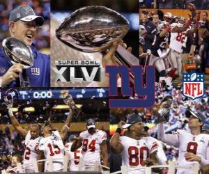 puzzel New York Giants Super Bowl 2012 kampioen