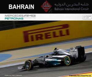 puzzel Nico Rosberg - Mercedes - 2014 Grand Prix van Bahrein, 2º ingedeeld