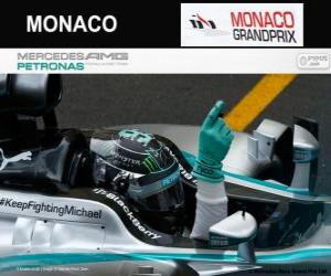 puzzel Nico Rosberg viert zijn overwinning in de Grand Prix van Monaco 2014