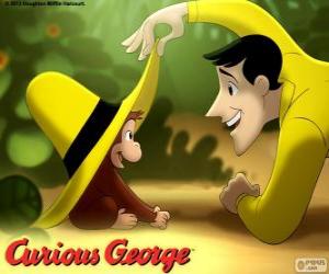 puzzel Nieuwsgierige aapje George en Ted, de man in de gele hoed