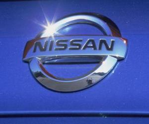 puzzel Nissan-logo, Japans automerk