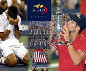 puzzel Novak Djokovic 2011 US Open Kampioen