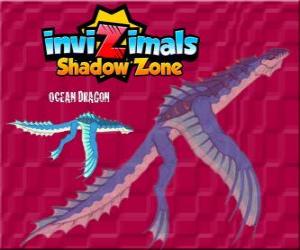 puzzel Oceaan Dragon. Invizimals Shadow Zone. Oceaan draak die leeft onder zout water