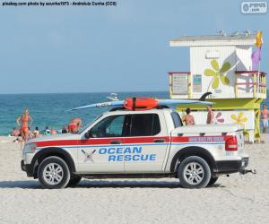 puzzel Oceaan Rescue auto van Miami Beach