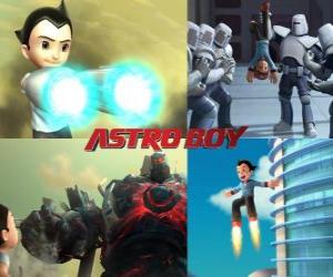 puzzel Of Astro Boy Astroboy, vechten tegen zijn vijanden