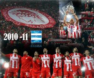 puzzel Olympiacos FC, de Griekse competitie kampioen 2010-11