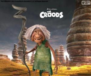 puzzel Oma, schoonmoeder van Grug van de Croods