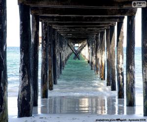 puzzel Onder de houten pier