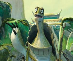 puzzel Oogway oude krijger geworden geestelijk leider heeft zijn leven gewijd aan de bescherming van kinderen en kwetsbare wezens.