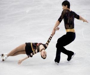 puzzel Paar schaatsen is een discipline van het kunstschaatsen