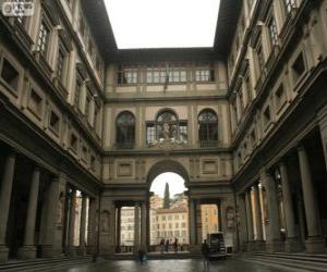 puzzel Paleis van de Uffizi, Florence, Italië