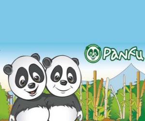 puzzel Panfu panda ter wereld