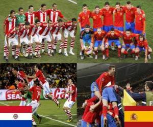 puzzel Paraguay - Spanje, alle kwartfinales, Zuid-Afrika 2010