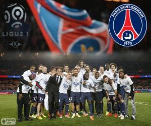 puzzel Paris Saint Germain, PSG, Ligue 1 2013-2014 kampioen, France football league