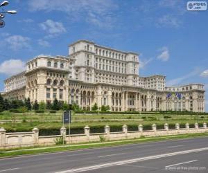 puzzel Parlementspaleis, Bucharest, Roemenië