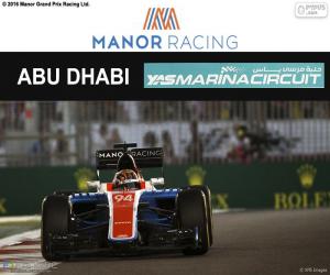 puzzel Pascal Wehrlein, Grand Prix van Abu Dhabi 2016